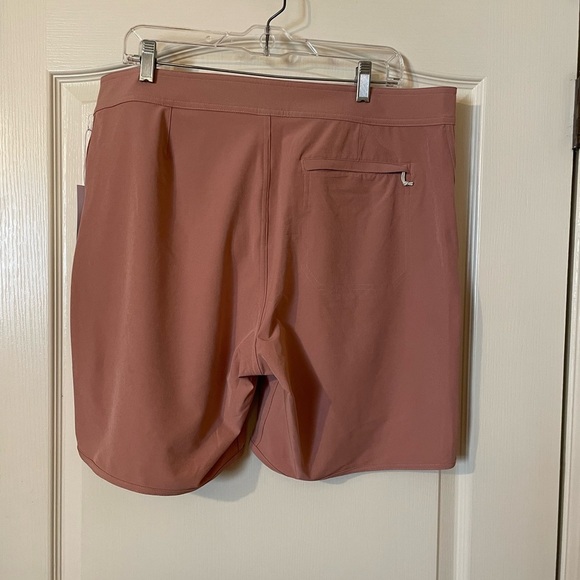 Outerknown Board Shorts All Time Scallop Dusty Pink Size 36 Swim Outdoors Surfer - Picture 5 of 7